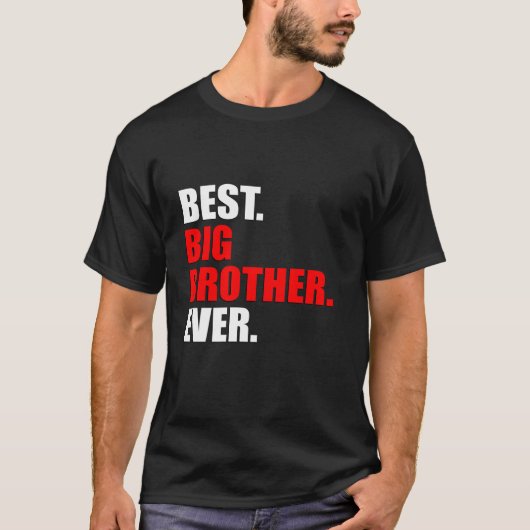 ビッ最高のグ・ブラザー・エバー・父親の日の贈り物 Tシャツ (正面)