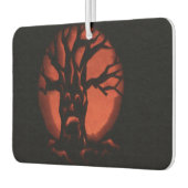 ビッ白熱［赤熱］光を放つク死んだ木のハロウィーンカボチャ カーエアーフレッシュナー (左)