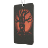 ビッ白熱［赤熱］光を放つク死んだ木のハロウィーンカボチャ カーエアーフレッシュナー (左)