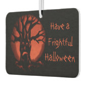 ビッ白熱［赤熱］光を放つク死んだ木のハロウィーンカボチャ カーエアーフレッシュナー (左)