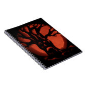 ビッ白熱［赤熱］光を放つク死んだ木のハロウィーンカボチャ ノートブック (右側)