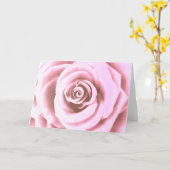 ビッ芸術的ク淡い色の・ピンク・ローズ カード (黄色い花)
