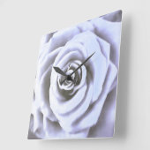 ビッ芸術的グ淡い色の・ブルーバラ スクエア壁時計 (傾斜)