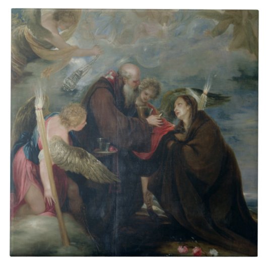 ビテルボ(ヴァージン)のSt.のバラの聖餐 タイル (正面)