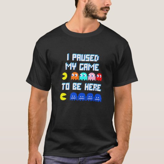 ビデおもしろいオゲーマーのユーモアのジョークBにゲームを一時停止 Tシャツ (正面)