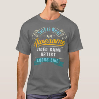 ビデおもしろいオゲームアーティス素晴らしト職業 Tシャツ