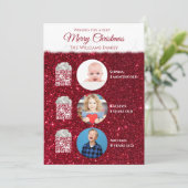 ビデオおよび写真クリスマスグリーティングカード – 招待状 (スタンド正面)