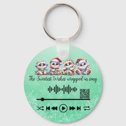 ビデオのスキャン、クリスマスキーチェーンの使用 キーホルダー (正面)