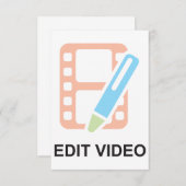 ビデオの編集招待状 招待状 (正面/裏面)