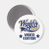 ビデオエディタギフト(Worlds 最高の) マグネット (正面/裏面)