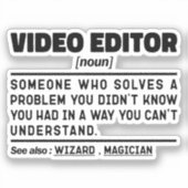 ビデオエディタ名詞定義フィルムメイキングスペシャリスト シール (正面)