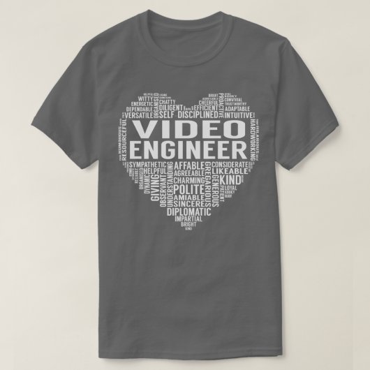ビデオエンジニアハート Tシャツ (デザイン正面)
