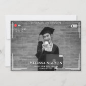 ビデオカメラ写真の卒業 案内状 (正面)