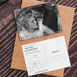 ビデオカメラ写真の結婚式の日付を保存 ポストカード