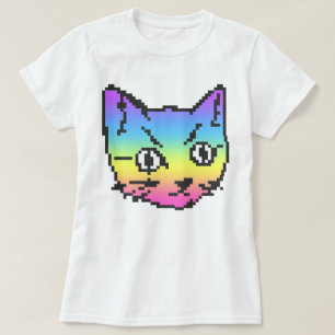 ビデオキティキャットピクセルアートTシャツ Tシャツ
