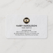 ビデオクリップアイコンビデオエディタプレミアム名刺 名刺 (正面)