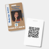 ビデオクルーバッジ バッジ (正面&裏面)