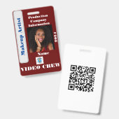 ビデオクルーバッジ バッジ (正面＆裏面)