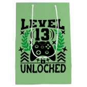 ビデオクールゲーマー13th誕生日パーティー ミディアムペーパーバッグ (裏面)