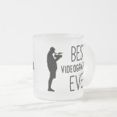 ビデオグラファーのためのビデオ専門の写真ギフト フロストグラスマグカップ (正面右)
