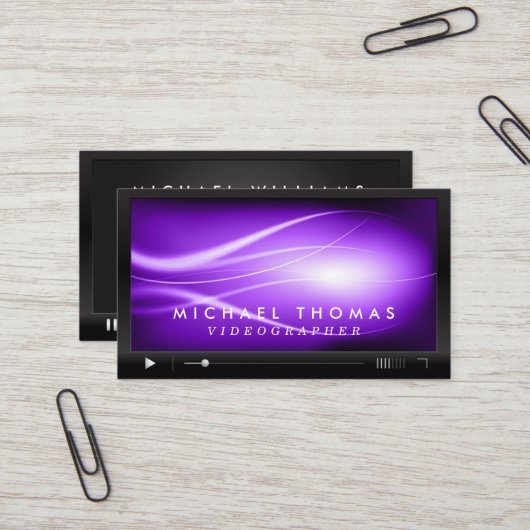 ビデオグラファーの名刺 名刺 (正面/裏面インサイチュ)