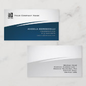 ビデオグラファービジュアルアーツメディア抽象芸術ブルージグザグザグ 名刺 (正面/裏面)