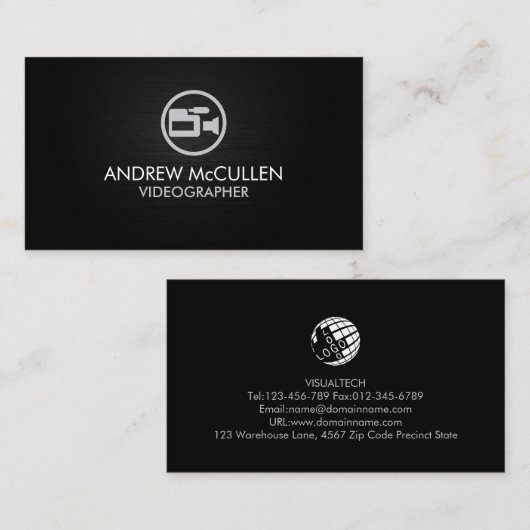 ビデオグラファービジュアルメディアアート 名刺 (正面/裏面)