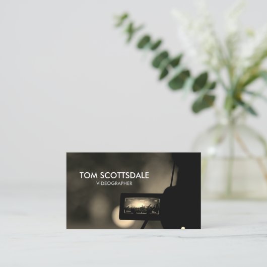 ビデオグラファービデオ制作 名刺 (スタンド正面)