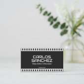 🎞️ビデオグラファーフィルムメカスタムーカーQR コーリングカード (スタンド正面)