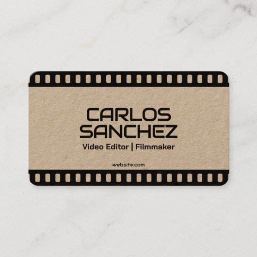 📽️ビデオグラファーフィルムメカスタムーカーQR 名刺 (正面)