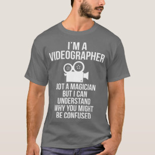 ビデオグラファーマジシャンビデオ撮影フィルムメーカーギフト Tシャツ