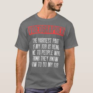 ビデオグラファー人ビデオ撮影フィルムメーカーのギフト Tシャツ