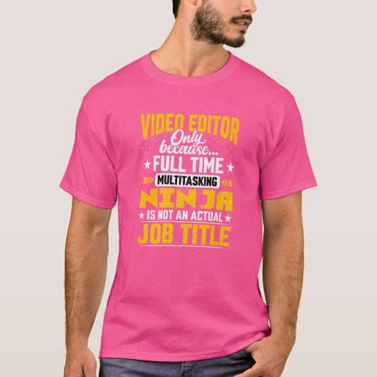 ビデオグラファー ビデオ編集者 職種 Tシャツ (正面)