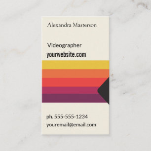 ビデオグラファー、映画製作者のためのレトロVHSのビデオテープ 名刺