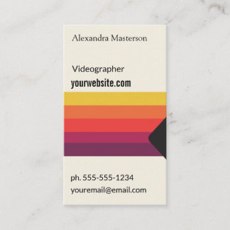 ビデオグラファー、映画製作者のためのレトロVHSのビデオテープ 名刺