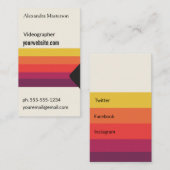 ビデオグラファー、映画製作者のためのレトロVHSのビデオテープ 名刺 (正面/裏面)