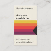 ビデオグラファー、映画製作者のためのレトロVHSのビデオテープ 名刺 (正面)