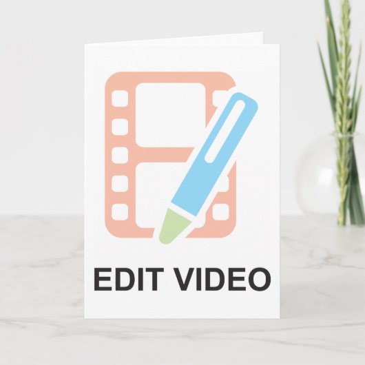 ビデオグリーティングカードの編集 カード (正面)
