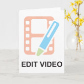 ビデオグリーティングカードの編集 カード (黄色い花)