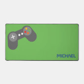 ビデオゲクールームコントローラのキッズパーソナライズされた デスクマット (正面)