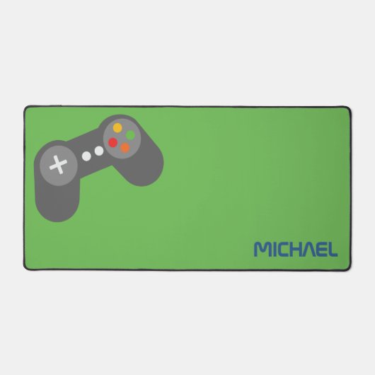 ビデオゲクールームコントローラのキッズパーソナライズされた デスクマット (正面)