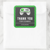 ビデオゲモダンーム誕生日パーティーの好意ステッカー スクエアシール (バッグ)