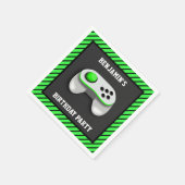 ビデオゲモダンーム誕生日パーティー紙 スタンダードカクテルナプキン (角)