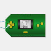 ビデオゲーインスパイアムレトロなハンドヘルドコンソール ギフトタグ (裏面横)