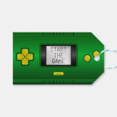 ビデオゲーインスパイアムレトロなハンドヘルドコンソール ギフトタグ (正面(横))