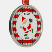 ビデオゲーマーのホリデーギフト メタルオーナメント (右)