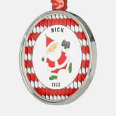 ビデオゲーマーのホリデーギフト メタルオーナメント (左)