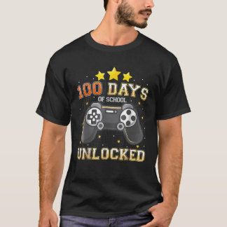 ビデオゲーマーの学生100日目の先生100日 Tシャツ