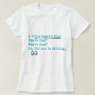 ビデオゲーマーの心gg tシャツ