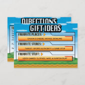 ビデオゲーマーの誕生会のギフトのアイディア/地図の挿入物 エンクロージャーカード (正面/裏面)